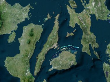 Cebu, province of Philippines. High resolution satellite map