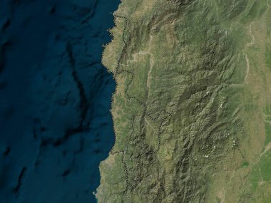 Ilocos Sur, province of Philippines. Low resolution satellite map