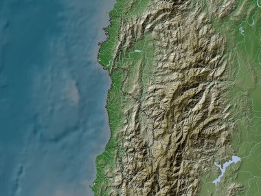 Ilocos Sur, province of Philippines. Elevation map colored in wiki style with lakes and rivers