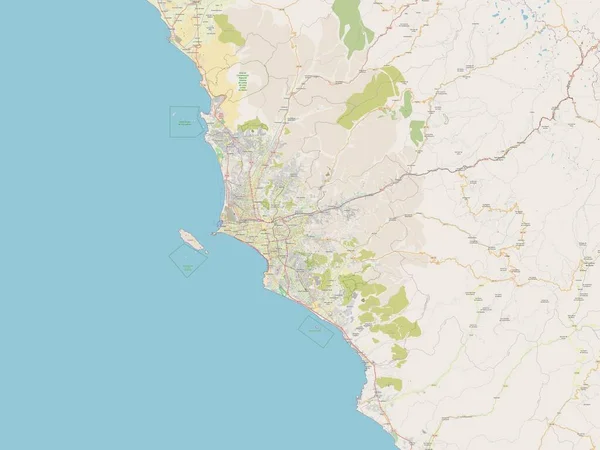 Lima Province Province Peru Open Street Map — Stok fotoğraf