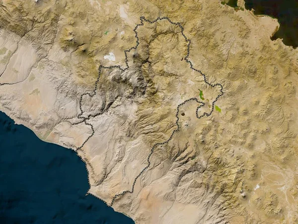 Moquegua Region Peru Low Resolution Satellite Map — Stockfoto