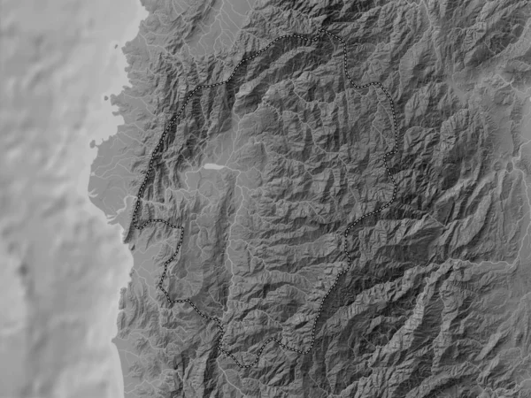 Abra Province Philippines Grayscale Elevation Map Lakes Rivers — Stock fotografie