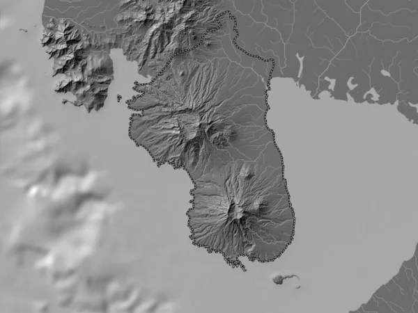 Bataan Province Philippines Bilevel Elevation Map Lakes Rivers — 图库照片