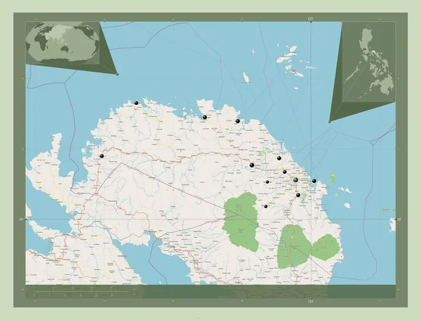 Camarines Norte Province Philippines Open Street Map Locations Major Cities — Φωτογραφία Αρχείου