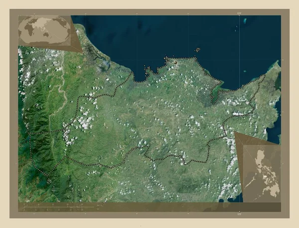 Capiz Province Philippines High Resolution Satellite Map Corner Auxiliary Location — Foto de Stock