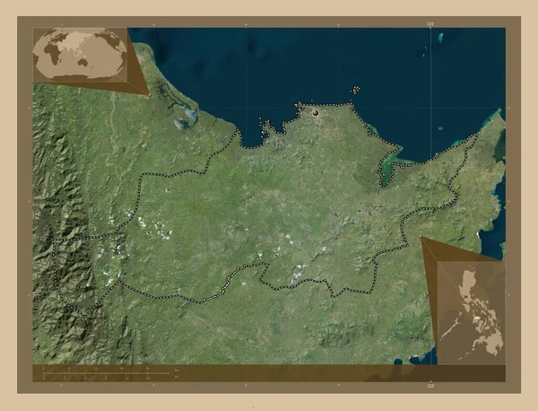 Capiz Province Philippines Low Resolution Satellite Map Corner Auxiliary Location — Φωτογραφία Αρχείου