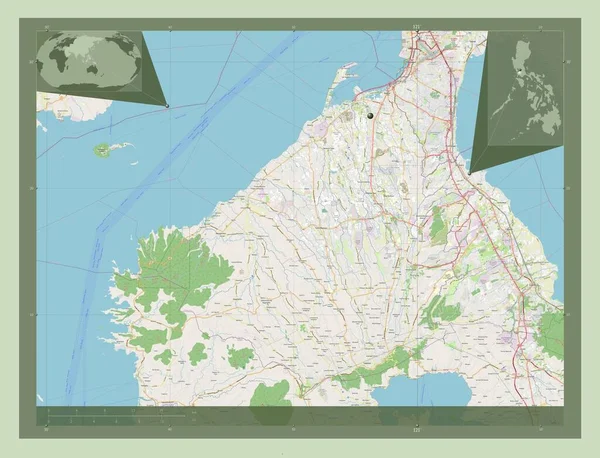 Cavite Провінція Філіппін Відкрита Карта Вулиць Кутові Допоміжні Карти Місцезнаходження — стокове фото