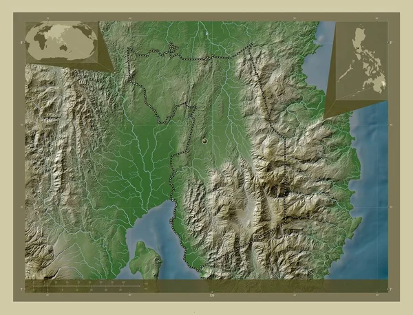 Compostela Valley Province Philippines Elevation Map Colored Wiki Style Lakes — Stockfoto