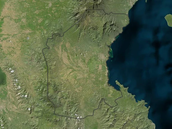 Davao Del Sur Province Philippines Low Resolution Satellite Map — Stock Photo, Image