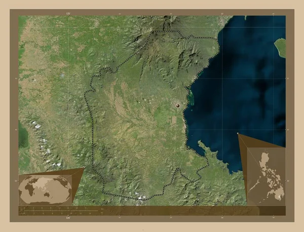 Davao Del Sur Province Philippines Low Resolution Satellite Map Corner — Foto de Stock