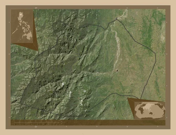 Kalinga Province Philippines Low Resolution Satellite Map Corner Auxiliary Location — ストック写真