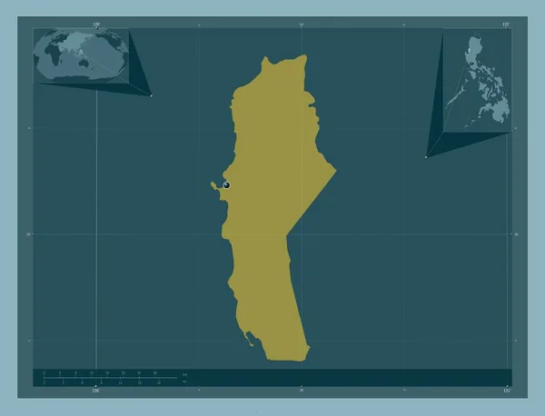 Union Province Philippines Solid Color Shape Corner Auxiliary Location Maps — Foto de Stock