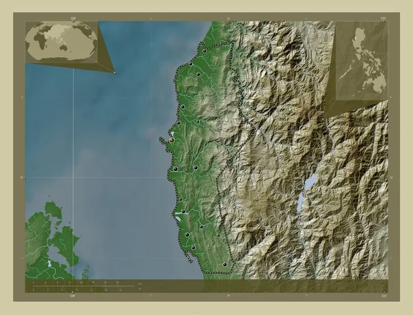 Union Province Philippines Elevation Map Colored Wiki Style Lakes Rivers — Φωτογραφία Αρχείου
