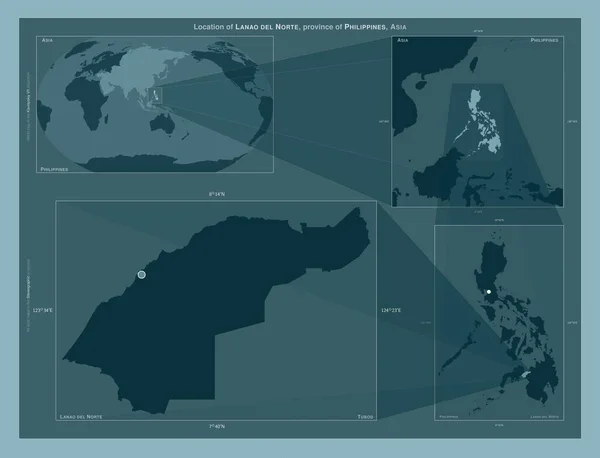 Lanao Del Norte Province Philippines Diagram Showing Location Region Larger — Stockfoto