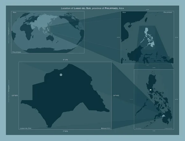 Lanao Del Sur Province Philippines Diagram Showing Location Region Larger — ストック写真