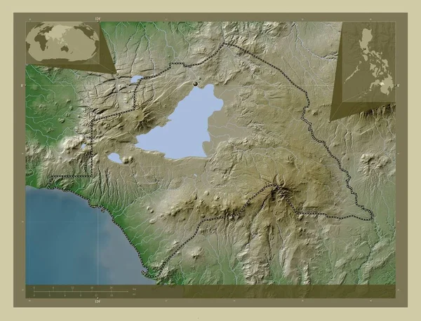 Lanao Del Sur Province Philippines Elevation Map Colored Wiki Style — Stock Photo, Image