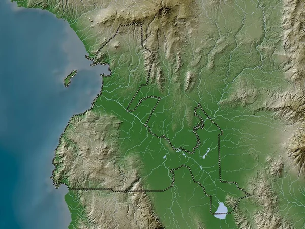 Maguindanao Province Philippines Elevation Map Colored Wiki Style Lakes Rivers — Fotografia de Stock