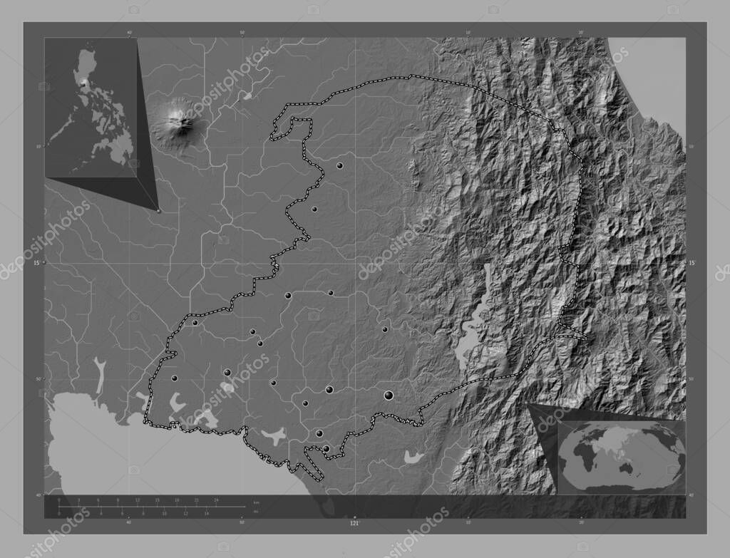 Bulacan Province Of Philippines Bilevel Elevation Map With Lakes And Depositphotos 637584658 Stock Photo Bulacan Province Philippines Bilevel Elevation