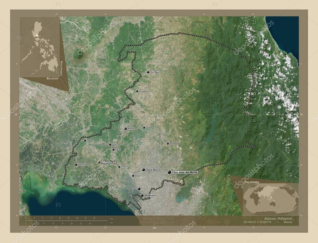 Bulacan Province Of Philippines High Resolution Satellite Map Depositphotos 637584710 Stock Photo Bulacan Province Philippines High Resolution