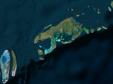 Tawi-Tawi, province of Philippines. Low resolution satellite map