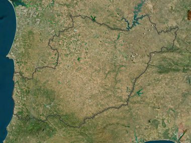 Beja, district of Portugal. High resolution satellite map