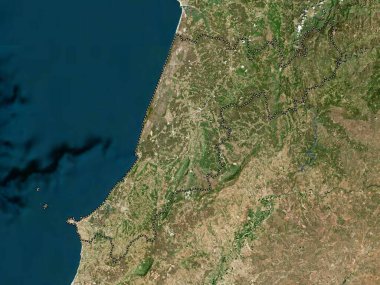 Leiria, district of Portugal. Low resolution satellite map