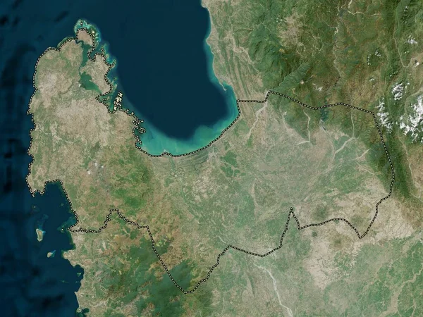 Pangasinan Province Philippines High Resolution Satellite Map — Stock Photo, Image