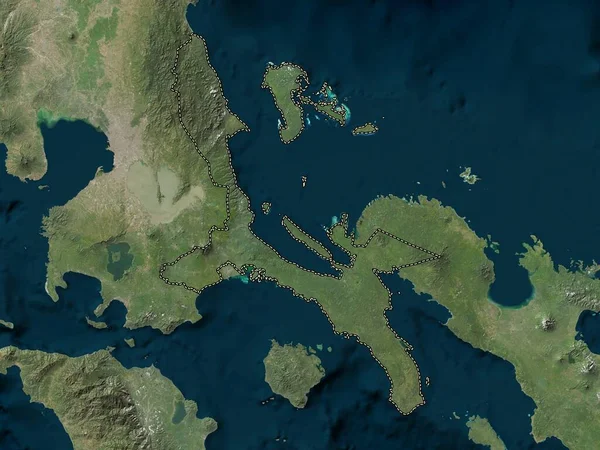 Quezon Province Philippines Low Resolution Satellite Map — Foto Stock