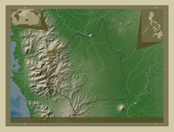 Тарлак Провінція Філіппін Висота Карти Забарвлена Вікі Стилі Озерами Річками — стокове фото