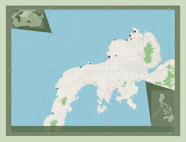 Zamboanga Del Norte Province Philippines Open Street Map Locations Major — ストック写真