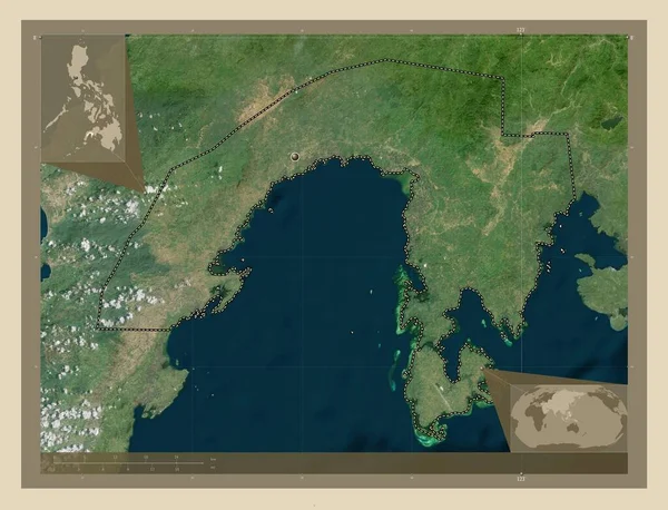 Zamboanga Sibugay Province Philippines High Resolution Satellite Map Corner Auxiliary — стоковое фото