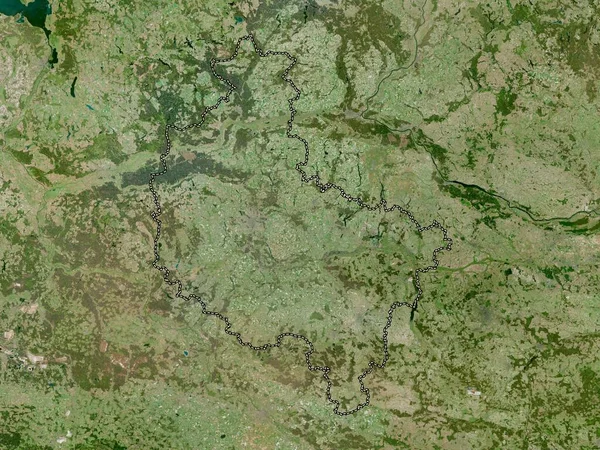 Wielkopolskie Voivodeship Province Poland High Resolution Satellite Map — стоковое фото