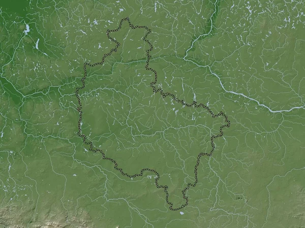 Wielkopolskie Voivodeship Province Poland Elevation Map Colored Wiki Style Lakes — Stock Photo, Image