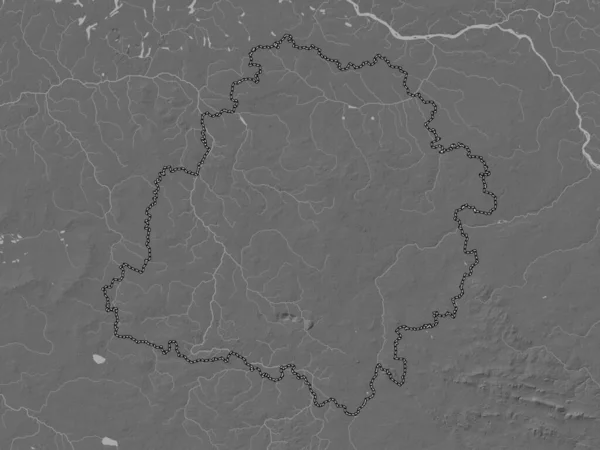 Lodzkie Voivodeship Province Poland Bilevel Elevation Map Lakes Rivers — Stock Photo, Image