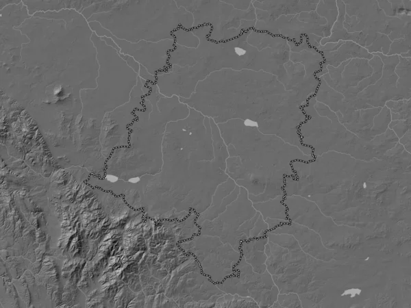 Opolskie Voivodeship Province Poland Bilevel Elevation Map Lakes Rivers — Stock Photo, Image