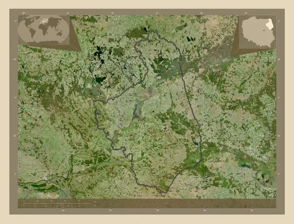 Podlaskie Voivodeship Province Poland High Resolution Satellite Map Corner Auxiliary — стоковое фото