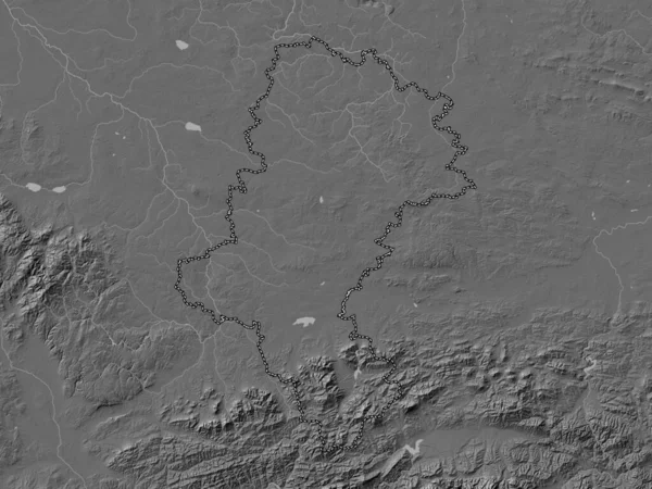Slaskie Voivodeship Province Poland Bilevel Elevation Map Lakes Rivers — Stock fotografie