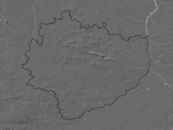 Swietokrzyskie Voivodeship Province Poland Bilevel Elevation Map Lakes Rivers — Fotografia de Stock