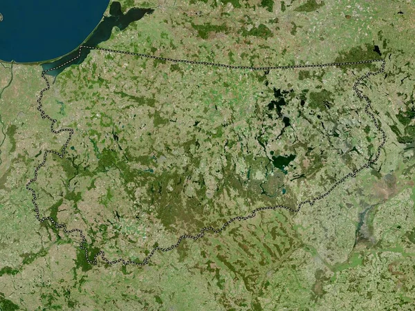 Warminsko Mazurskie Voivodeship Province Poland High Resolution Satellite Map — Stock Photo, Image