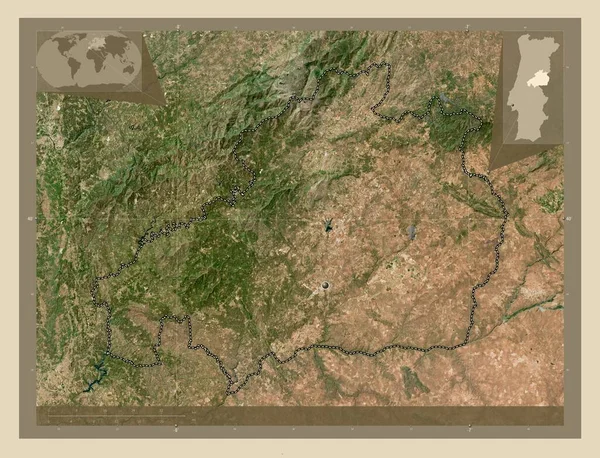Castelo Branco District Portugal High Resolution Satellite Map Corner Auxiliary — Photo