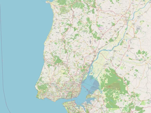 Lisboa District Portugal Open Street Map — Φωτογραφία Αρχείου