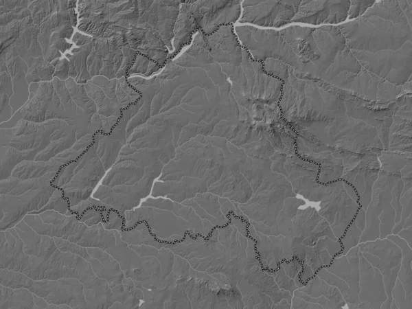 Portalegre District Portugal Bilevel Elevation Map Lakes Rivers — Stock Photo, Image