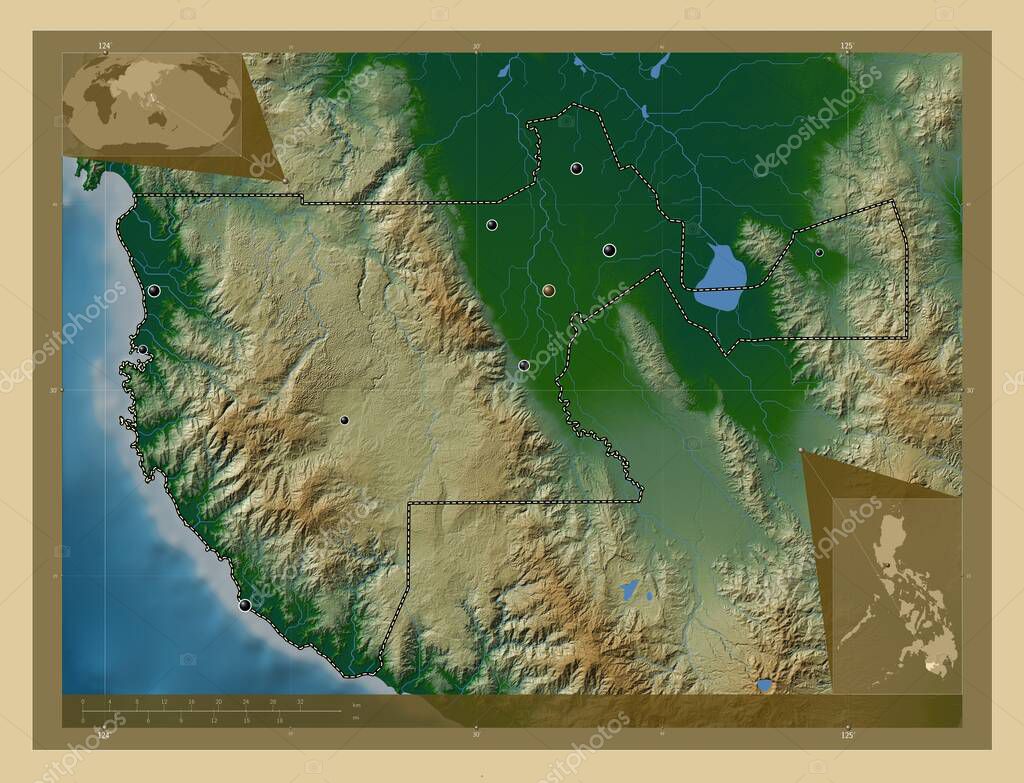 Sultan Kudarat Province Of Philippines Colored Elevation Map With   Depositphotos 637592862 Stock Photo Sultan Kudarat Province Philippines Colored 