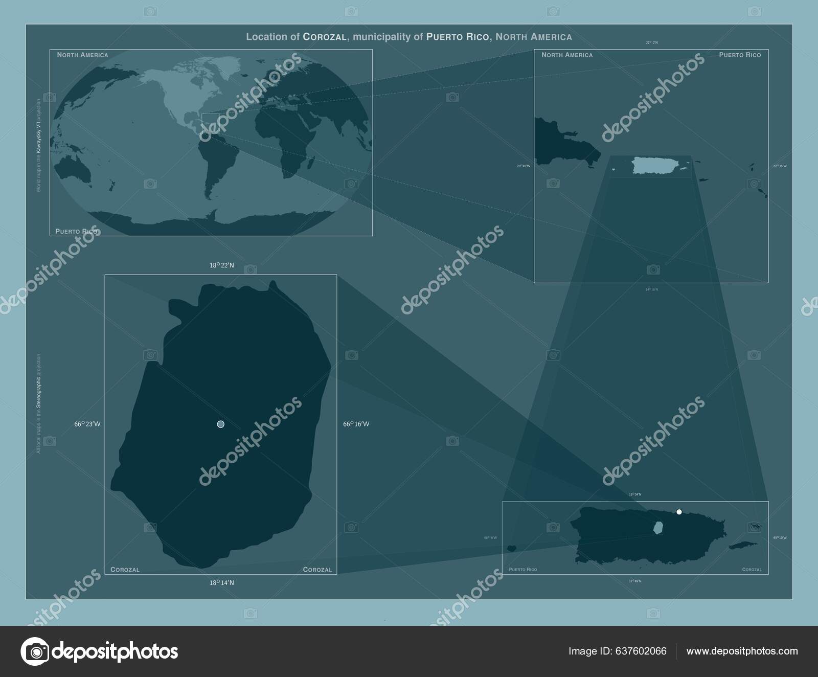 Corozal Municipality Puerto Rico Diagram Showing Location Region Larger ...