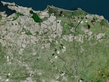 Carolina, municipality of Puerto Rico. High resolution satellite map