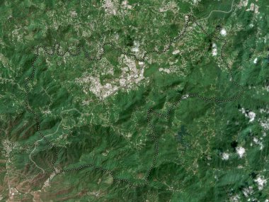 Cayey, municipality of Puerto Rico. Low resolution satellite map