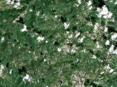Cidra, municipality of Puerto Rico. Low resolution satellite map