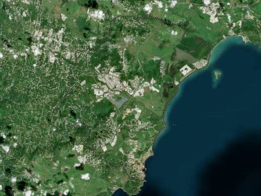 Humacao, municipality of Puerto Rico. Low resolution satellite map