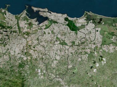 San Juan, municipality of Puerto Rico. High resolution satellite map