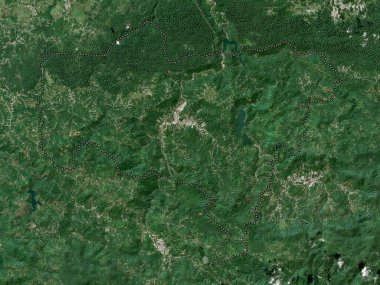 Utuado, municipality of Puerto Rico. Low resolution satellite map